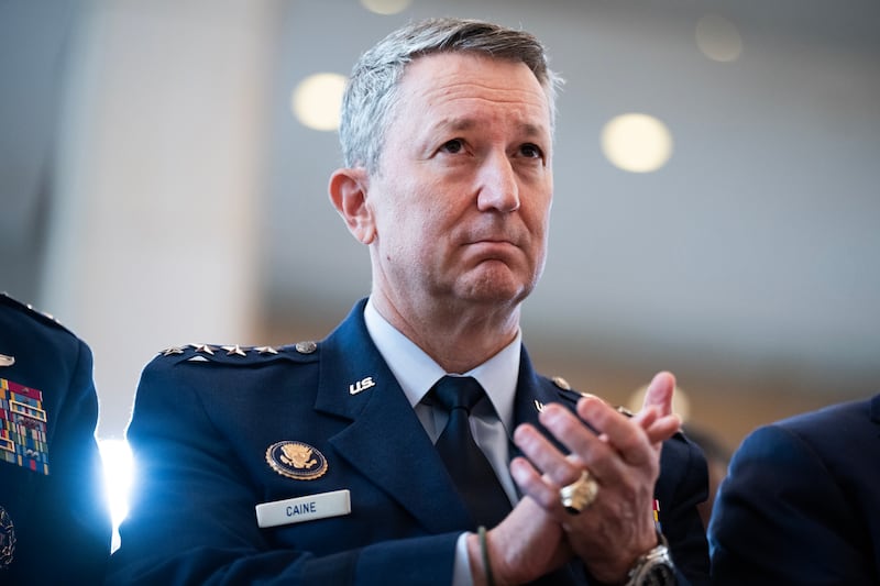 Chairman of the Joint Chiefs of Staff Gen. Dan Caine attends a Congressional Gold Medal ceremony on September 3, 2025.