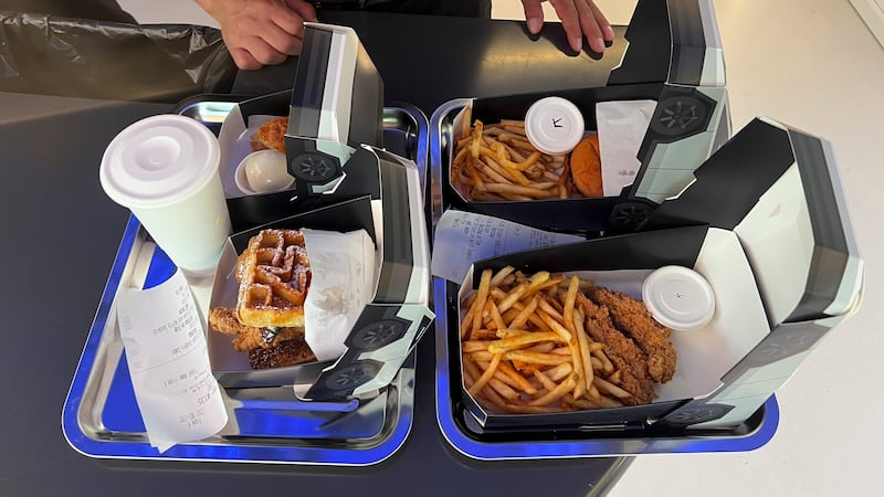 Food from the Tesla Diner.