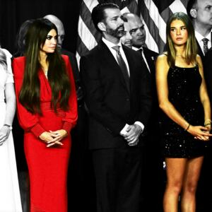 Kai Trump and Kimberly Guilfoyle at Donald Trump's victory rally