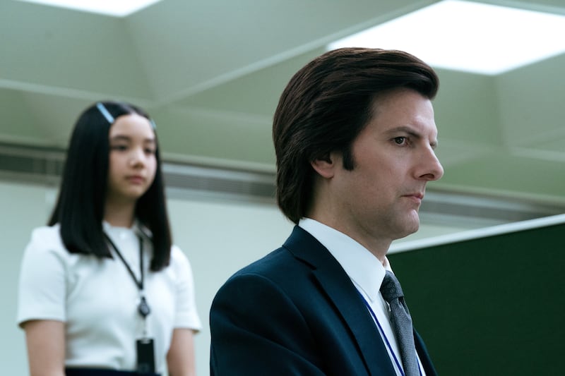 Sarah Bock and Adam Scott