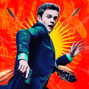 Jack Quaid in Novocaine.