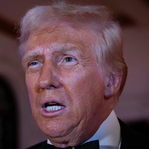 U.S. President-elect Donald Trump arrives on New Year's Eve at his Mar-A-Lago club on December 31, 2024 in Palm Beach, Florida.