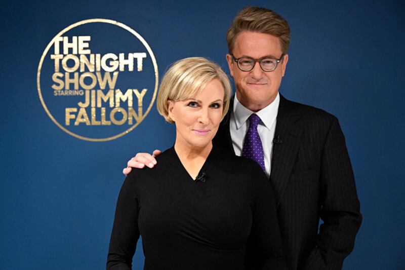 Joe Scarborough, left, and Mika Brzezinski, April 4, 2022.