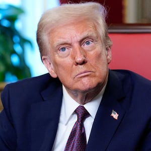 Donald Trump at a signing ceremony  in the President's Room on January 20, 2025.