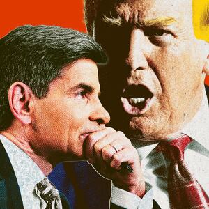 Photo illustration of George Stephanopolous and Donald Trump