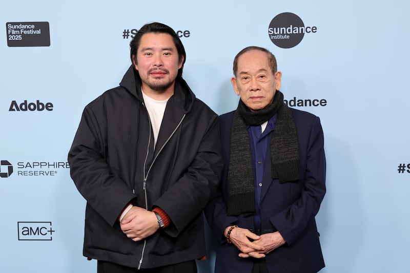 Bao Nguyen and Nguyen Than Nghe attend the "The Stringer" premiere