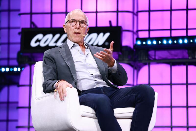 Frank McCourt, Founder, McCourt Global, on Centre Stage during day one of Collision 2024 at the Enercare Centre in Toronto, Canada.