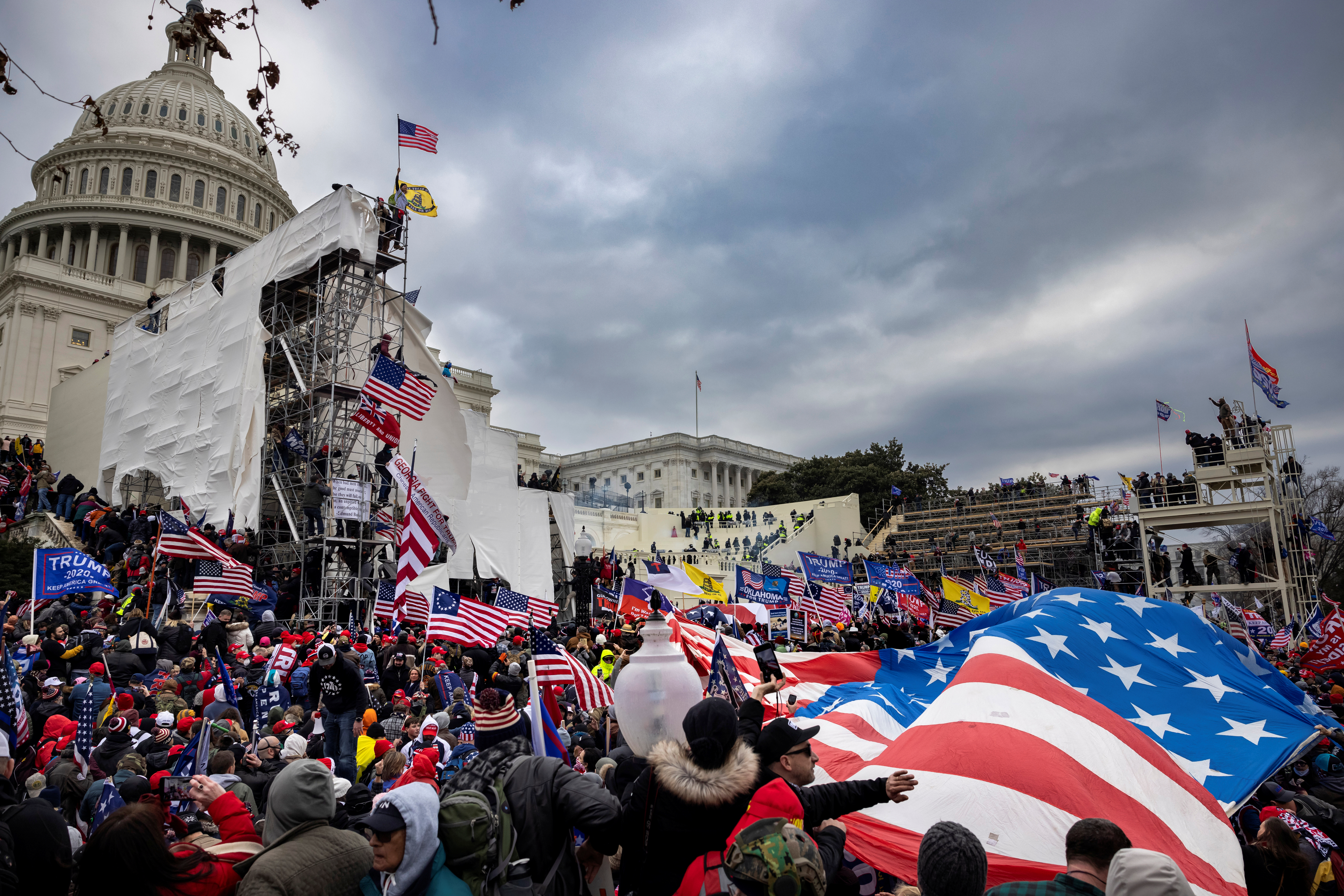 The riot outside the Capitol Building on Jan. 6, 2021