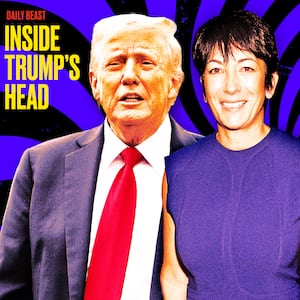 A photo illustration of Donald Trump and Ghislaine Maxwell.
