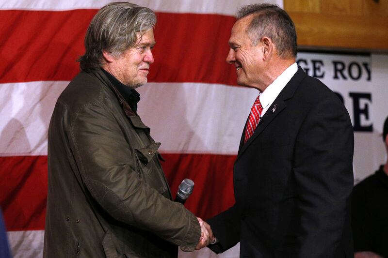 Roy Moore and Steve Bannon
