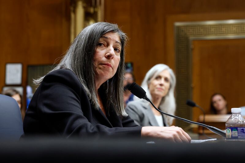 Former Centers for Disease Control Chief Medical Officer Dr. Debra Houry  appeared before the Senate HELP Committee with Monarez where she said she had been the only nonpolitical appointee in the director's office before she left.