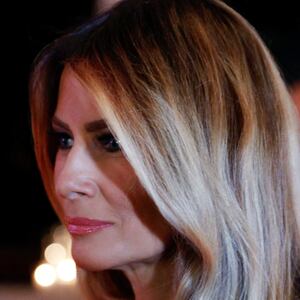 Former U.S. first lady Melania Trump accompanies U.S. President-elect Donald Trump (not pictured) as they attend a New Year's Eve event at Mar-a-Lago in Palm Beach, Florida, U.S., December 31, 2024. REUTERS/Marco Bello