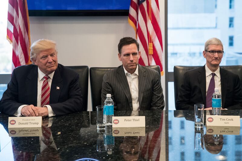 Peter Thiel and Donald Trump