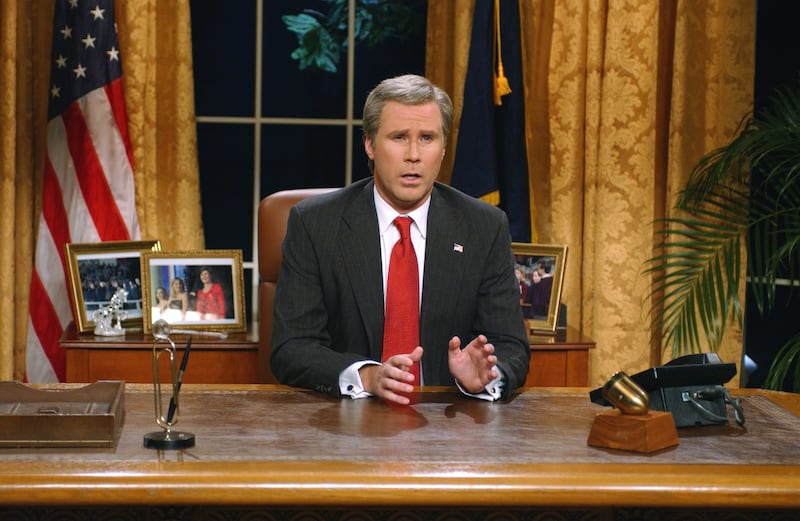 Will Ferrell as President George W. Bush during the "Arab Myths" skit on November 10, 2001