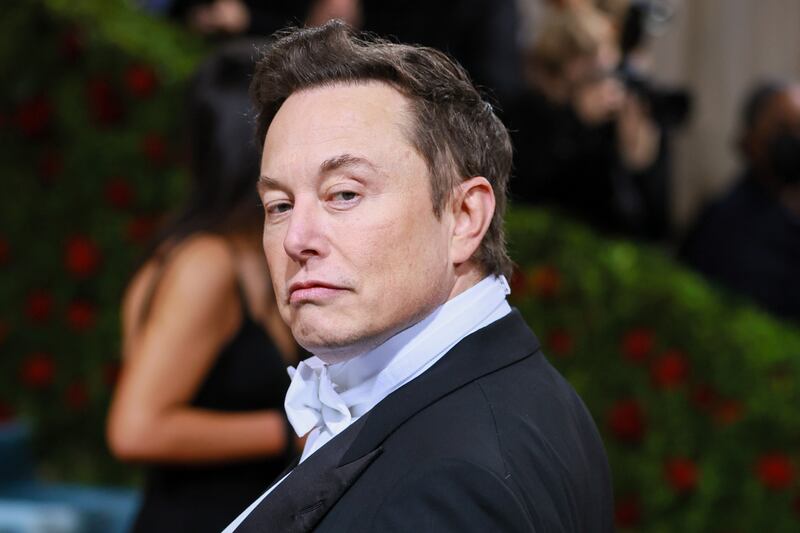 NEW YORK, NEW YORK - MAY 02: Elon Musk attends The 2022 Met Gala Celebrating "In America: An Anthology of Fashion" at The Metropolitan Museum of Art on May 02, 2022 in New York City. (Photo by Theo Wargo/WireImage)