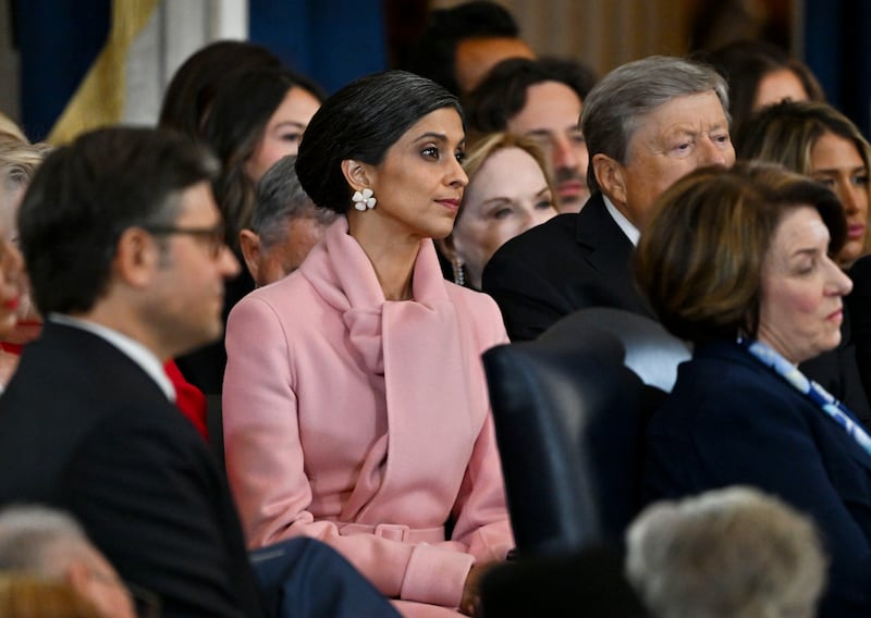 Usha Vance attends the inauguration of U.S. President Donald Trump in the Rotunda of the U.S. Capitol on January 20, 2025 in Washington, DC.