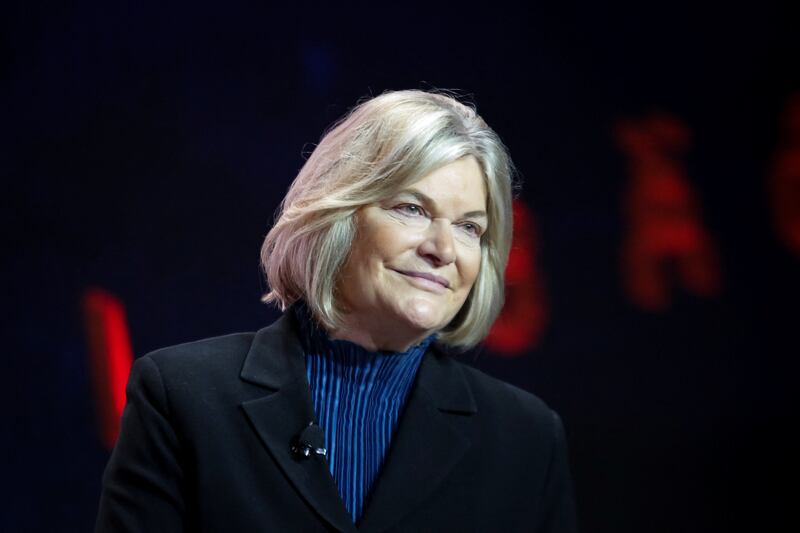 Cynthia Lummis speaking at a Bitcoin conference