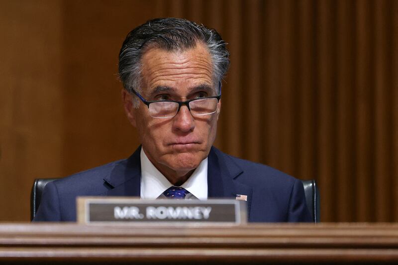 Sen. Mitt Romney on Capitol Hill in DC.