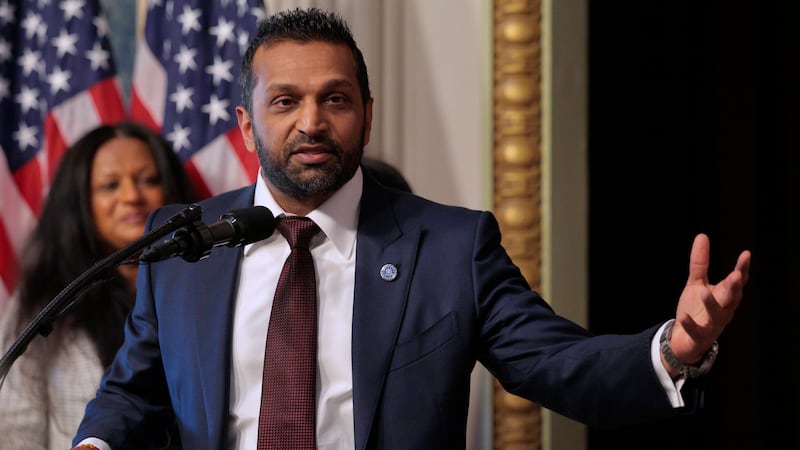 New Federal Bureau of Investigation Director Kash Patel speaks after he was sworn in during a ceremony in the Indian Treaty Room in the Eisenhower Executive Office Building on February 21, 2025 in Washington, DC.