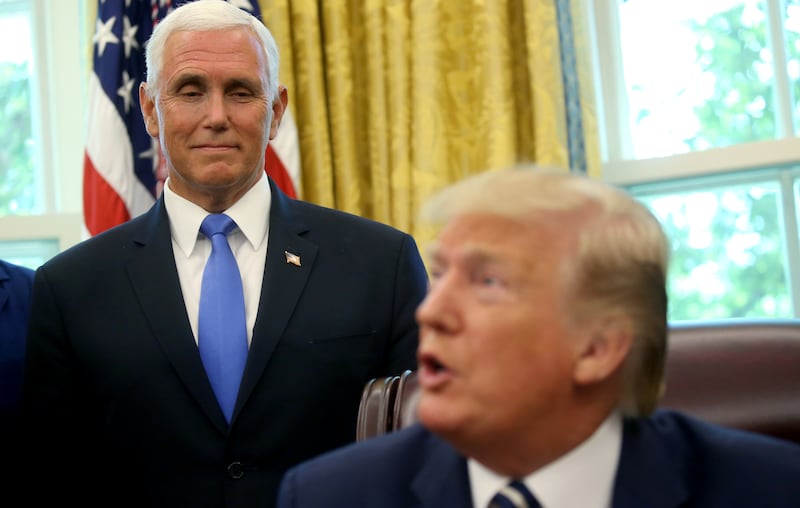 Pence was the vice president of Trump during his first term.
