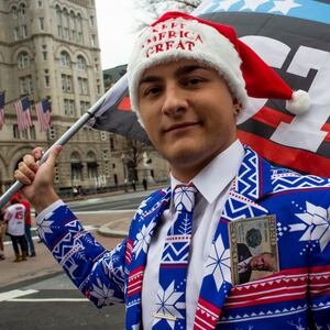 Trump supporter Dylan Quattrucci, 23, of Carmel, New York, attends a Stop the Steal rally in support of President Trump on December 12, 2020 in downtown Washington, D.C. 
