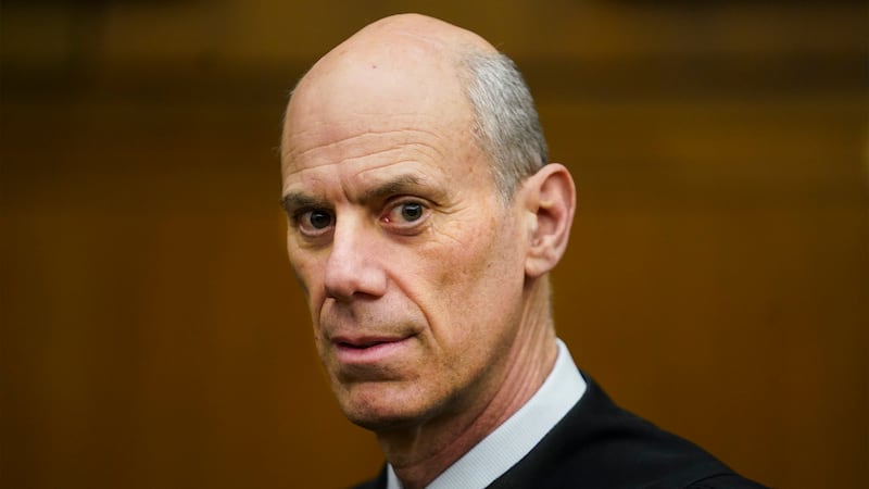 Judge James E. Boasberg, chief judge of the Federal District Court in DC, stands for a portrait at E. Barrett Prettyman Federal Courthouse in Washington, DC on March 16, 2023.