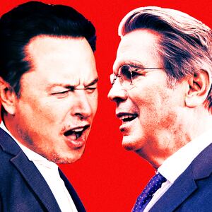 A photo illustration of Elon Musk and Scott Bessent.