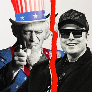 Uncle Sam and Elon Musk breakup