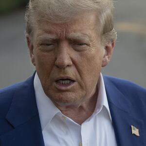 President Donald Trump speaks to press before his departure at the White House to route The Hague, Netherlands on June 24, 2025, in Washington D.C. to attend NATO Summit in Netherlands.