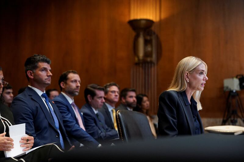 Bondi lashed out at what she called Merkley's "gotcha question."