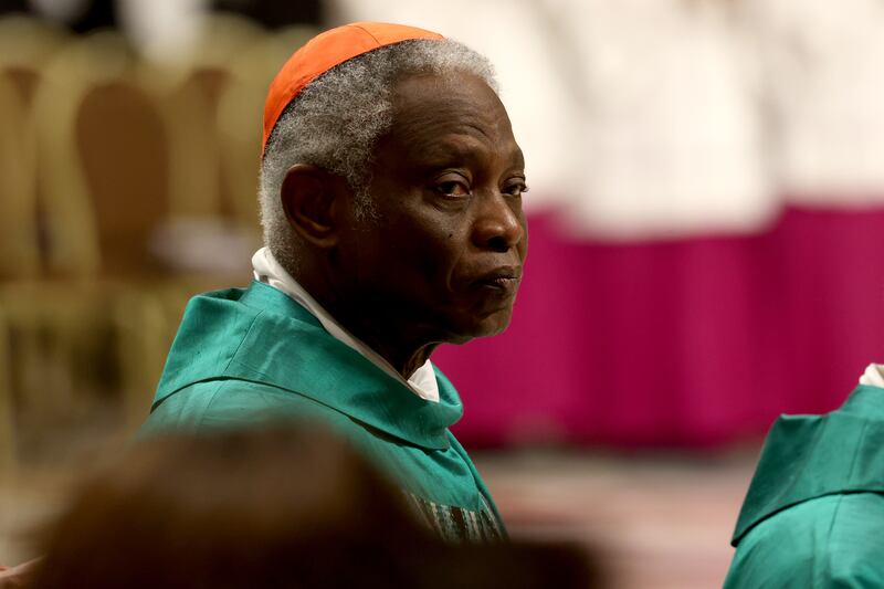 Cardinal Peter Turkson attends the Mass on the Sunday of the Word of God presided by Pope Francis at St. Peter's Basilica on Jan. 26. He is considered one of the favorites to be Francis’ successor.