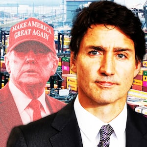 Justin Trudeau, Donald Trump illustration