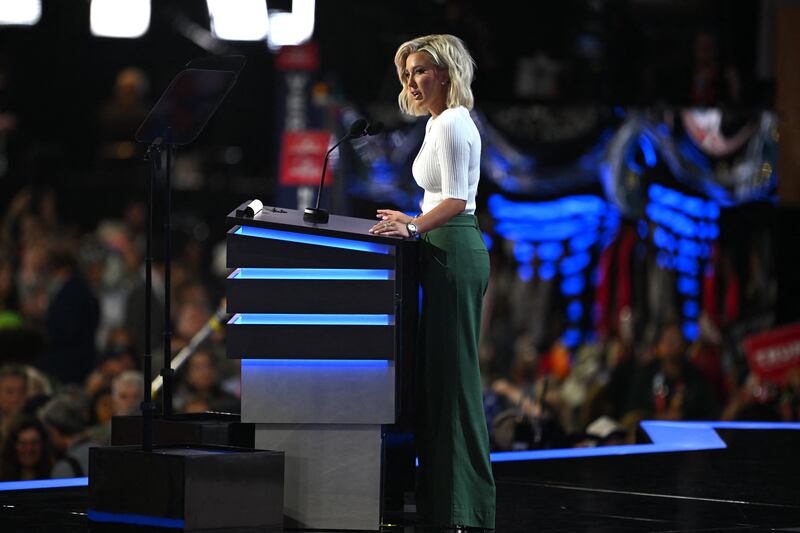 Savannah Chrisley speaks during the 2024 Republican National Convention.