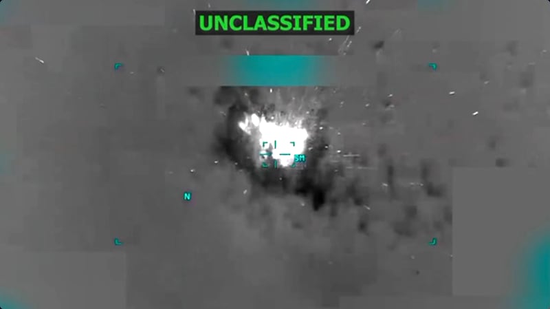 Donald Trump shared a video on Oct. 14, 2025, of of a strike on a vessel off the coast of Venezuela.