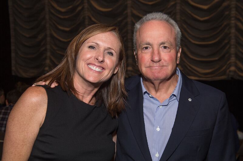 NEW YORK, NY - SEPTEMBER 06:  Actress Molly Shannon (L) and TV Producer Lorne Michaels attend the "Other People" New York Screening at Dolby 88 Theater on September 6, 2016 in New York City.  (Photo by Mark Sagliocco/Getty Images)