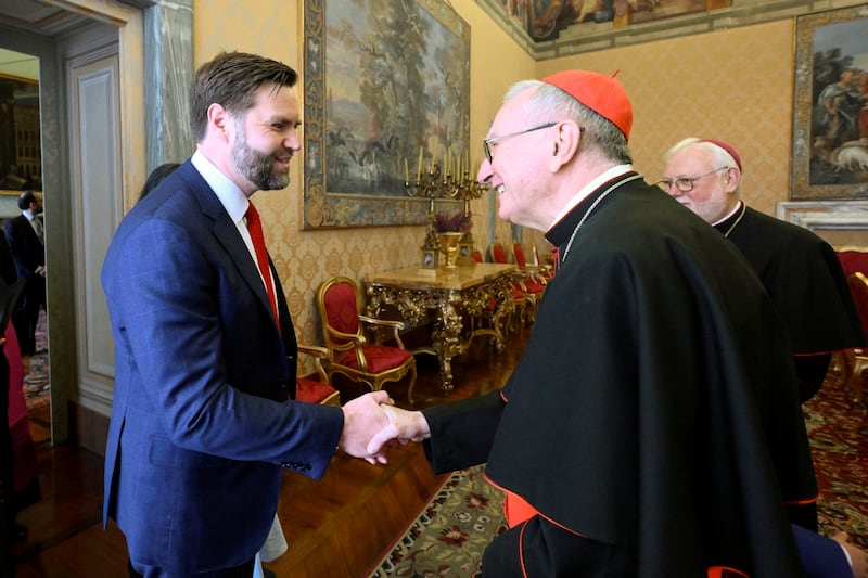 Vice President JD Vance met with Pietro Parolin at the Vatican on Saturday. Parolin is now considered a favorite to be Pope Francis’ successor.