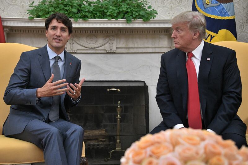 Justin Trudeau and Donald Trump.