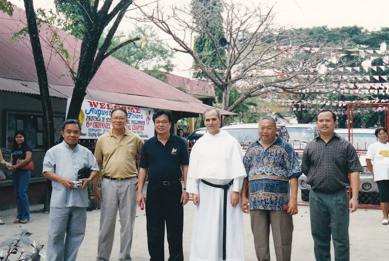 Bishop Robert Prevost visiting the Philippines on Jan. 31, 2004, then Prior General of the Augustinians, now Pope Leo XIV, to bless the friary of the Augustinians of Santo Niño de Cebu Parish in Mohon, Talisay, Cebu.