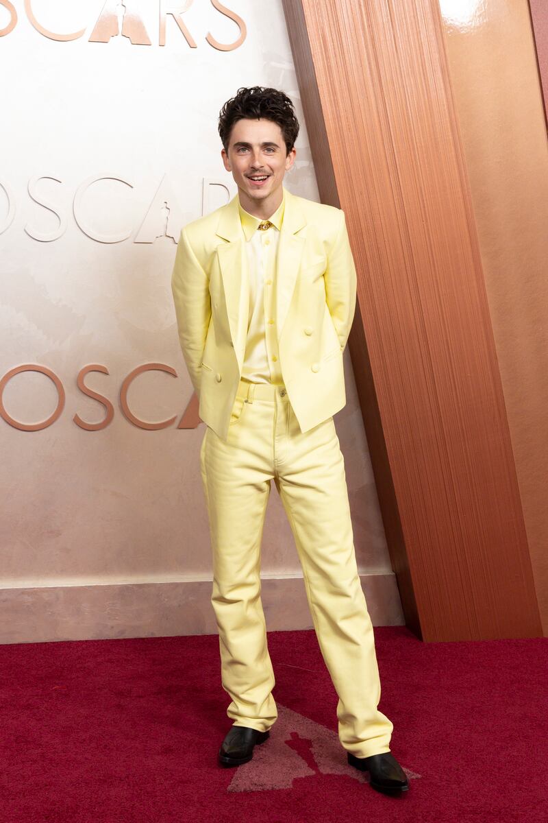 Timothée Chalamet at the 2025 Oscar ceremony.