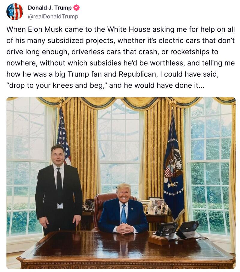 Elon Musk and Donald Trump.