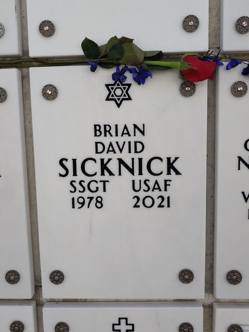 The grave of U.S. Capitol Police officer Brian Sicknick.