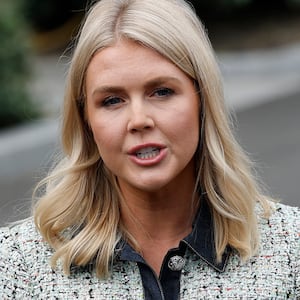White House Press Secretary Karoline Leavitt threw FBI Director Kash Patel under the bus when grilled by reporters over the Epstein files amid rage that more material has not been released.