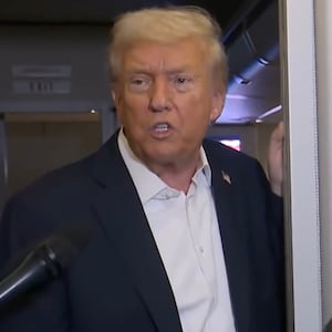 Donald Trump on Air Force One.