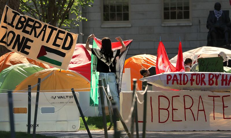 The Trump administration's Joint Task Force to Combat Anti-Semitism said that Harvard's pro-Palestine encampment "instilled fear" in Jewish and Israeli students.