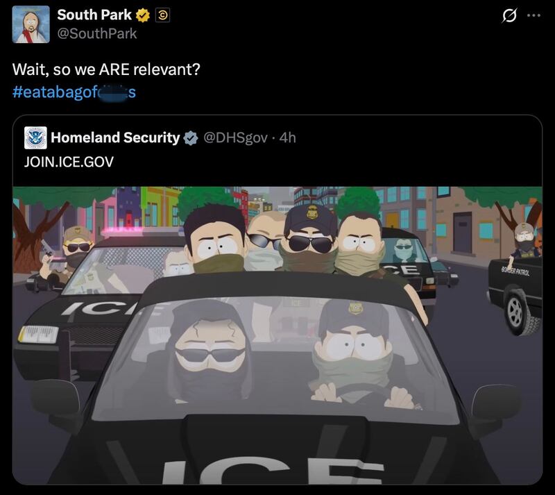 ‘South Park’ responds.