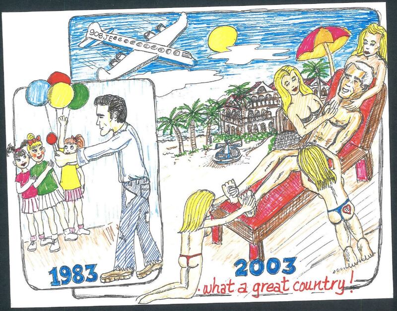 A drawing from Jeffrey Epstein's 50th birthday book.