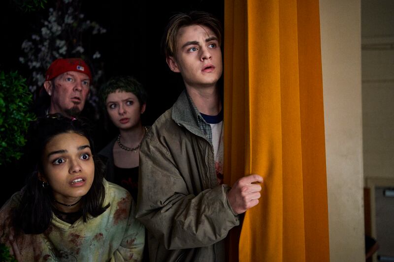 Rachel Zegler, Fred Durst, Lachlan Watson and Jaeden Martell.