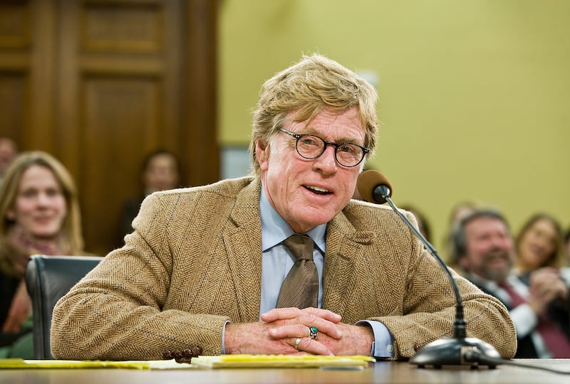 Robert Redford testifies at a House Appropriations hearing on "Funding for the Arts" at the Rayburn House Office Building on April 1, 2008 in Washington, D.C.