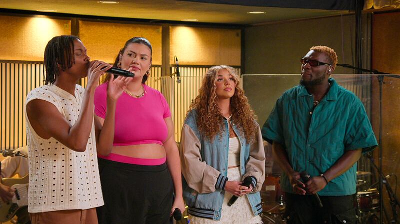 (L-R) Cameron Goode, Katie Roeder, Aaliyah Larsen, and Donzell Taggart.