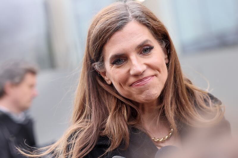 Rep. Nancy Mace (R-SC) speaks to the media outside the Thomas P. O'Neil Jr. House Office Building on February 28, 2024 in Washington DC.
